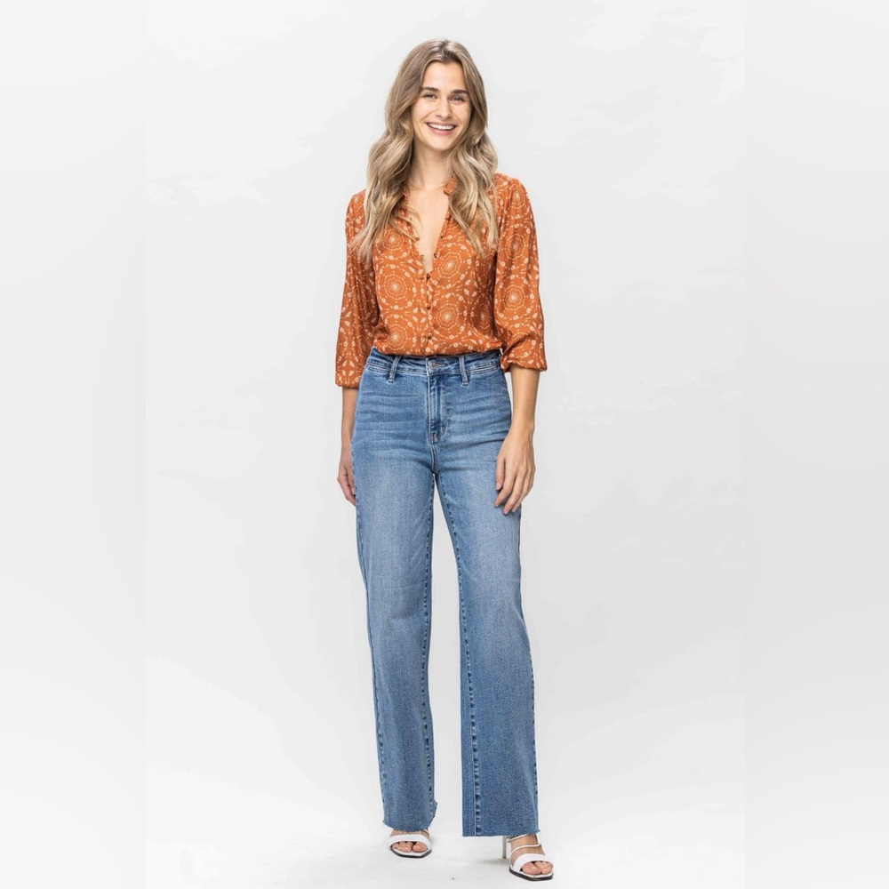 Judy Blue High Waist Wide Leg Jeans